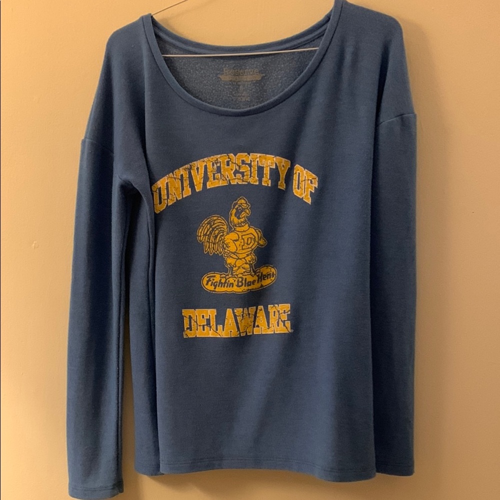 University of Delaware Blue Long Sleeve Top